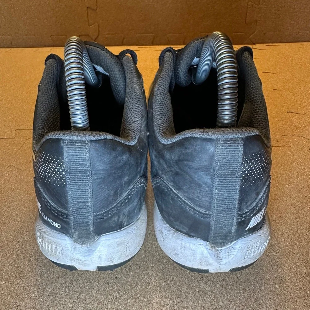 Nike Kids Alpha Huarache NXT Baseball Cleats Black‎ White DJ6525-011 Size 6Y